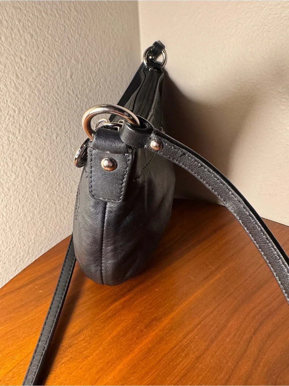 Coach leather pleated